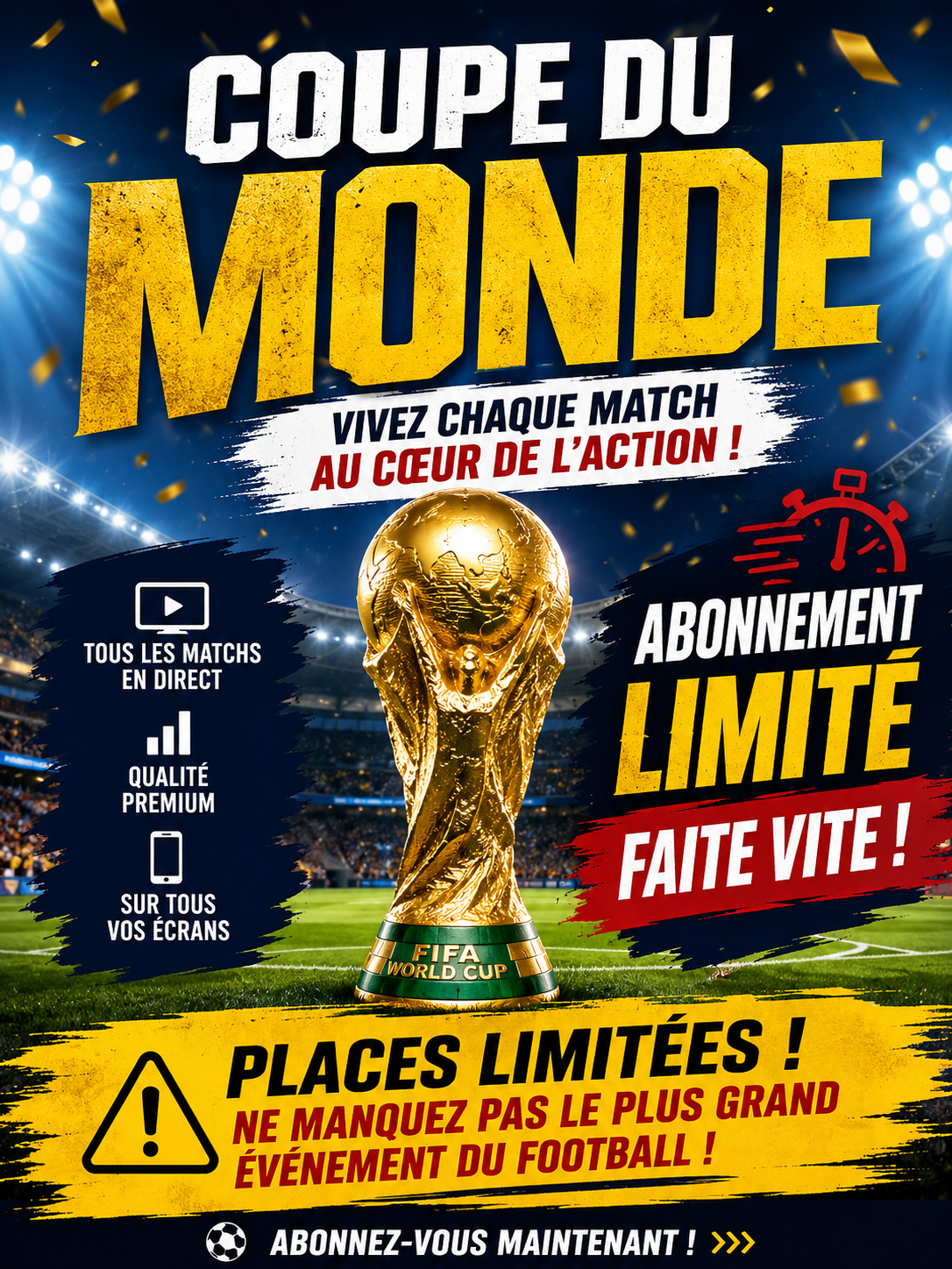 Affiche Coupe du monde abonnement limité